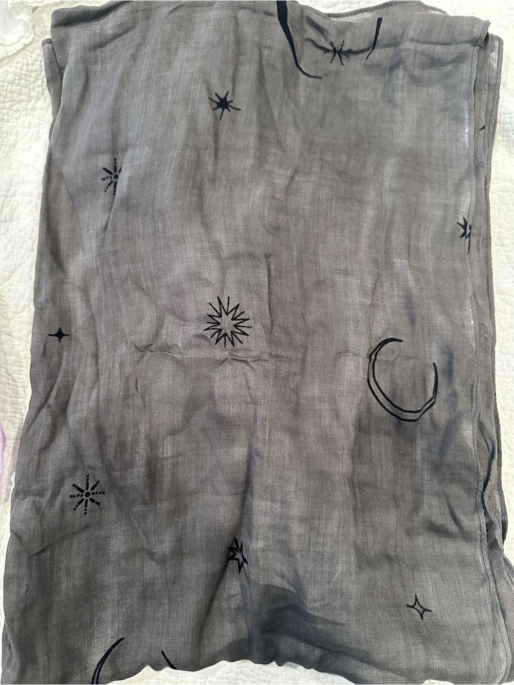 VELA Gray Star & Moon Scarf Ramadan Collection